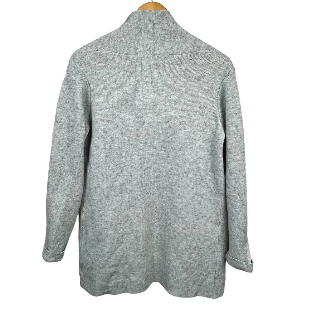 Benedetta B Gray Open Cardigan Size S Small Merino Wool Cashmere Blend